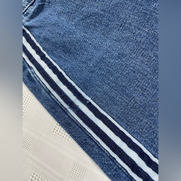 Vintage Breaker Jeans Y2K Wide Leg Denim Pants Stripe Side Size 9/10 - Picture 16 of 17